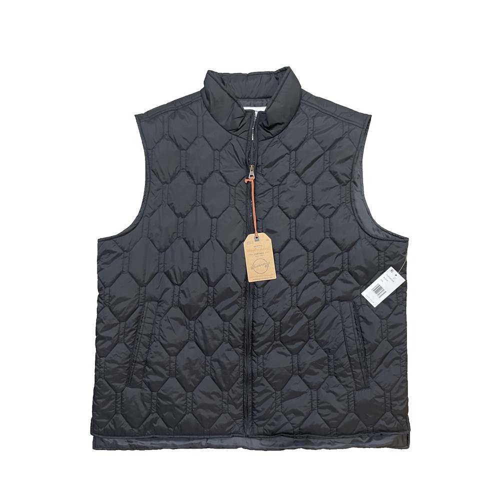 NWT Weatherproof ‎ Vintage Men's Quilted Vest Size XXL  Black 2XL New